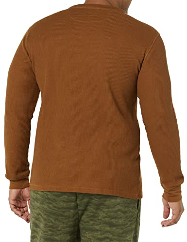 Amazon Essentials Men's Slim-fit Long-Sleeve Waffle Henley, Light Brown, X-Large - image 5
