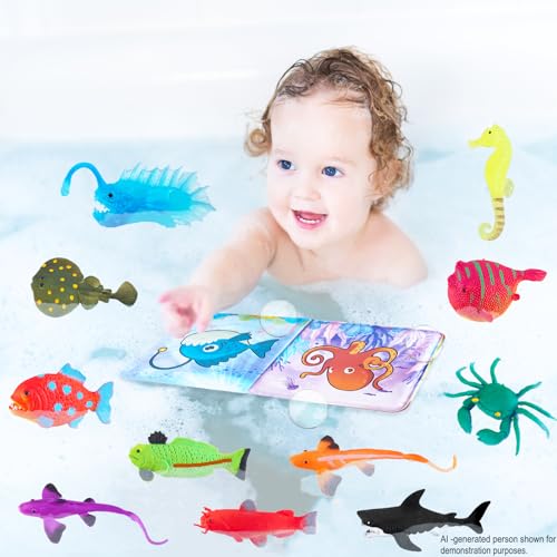 Color Changing Squishy Mold Free Bath Toys for Kids 4-8 3-5 Sea Animal Toy - image 4