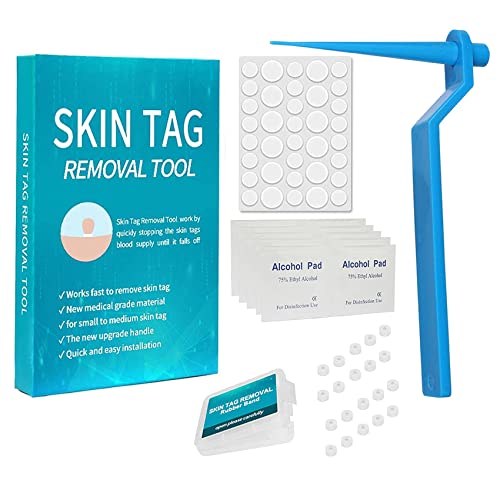 iTauyees Stielwarzen Entfernen Schnell Kit, Skin Tag Removal Fibrom Entfernungsgerät für 2 mm bis 4 mm Stielwarzen mit 36 Repair Patches, Spot Repair Hydrocolloid Patches, Konische Kupplung
