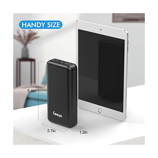 Ceeya Portable Charger 26800mAh,5V 2A USB Heated Vest,Heated Jacket,Heated Work Safety Jacket,External Battery Pack Compatible with iPhone,Smartphones and More.(USB-C for Input ONLY)