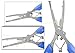 Booms Fishing F1 Fishing Pliers 5-in-1 Multi-Tool Made by 420 Stainless Steel Blue with Coiled Lanyard and Sheath