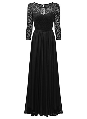 MIUSOL Vintage Donna Vesito Lunghe Pizzo Elegante
