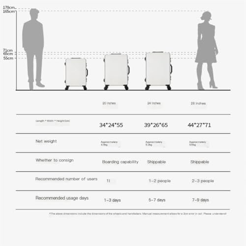 Suitcase Aluminum Frame Trolley Case Universal Wheels 24 Inch Trolley Suitcase 26 Inch Suitcase For Men And Women Suitcase Tags(Black,26IN)2