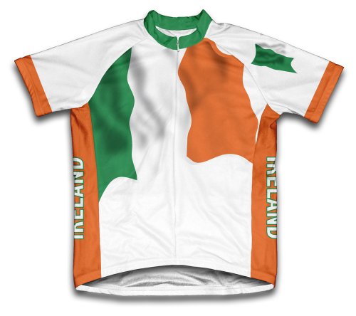 ScudoPro Ireland Flag Short Sleeve Cycling Jersey for Men - Size 4XL