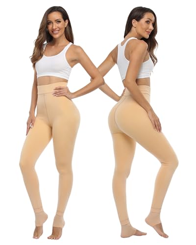 Image of ATHVOTAR Fleece Lined Winter Tights Women - Thermal Warm Opaque Pantyhose Thick Sheer Leggings