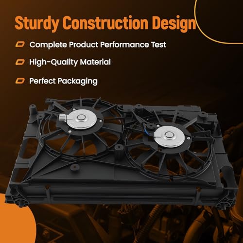 Image of maXpeedingrods Dual AC Condenser Radiator Cooling Fan Fit for Toyota Prius 2010-2015, for Toyota Prius V 2012-2018, for Lexus CT200H 2011-2017, 1671137040 TO3115159