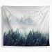 All Smiles Forest Mountain Tapestry Wall Hanging Tree Nature Fantasy Art for Dorm Bedroom Living Room Decorative Home Decor 82.6"x59" Large,Misty Fog Scenery