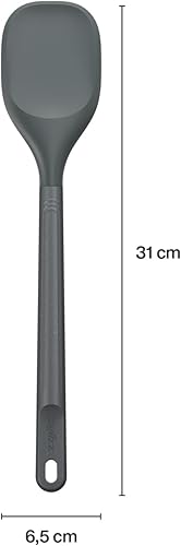 Miniatura 2 de Zyliss E980220 Spoontula grande, paja de trigosilicona sostenible, cuchara de cocinaespátula, cabeza de silicona resistente al calor, gris Beluga,