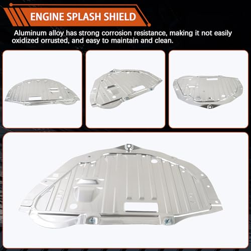 Image of 74112TLAA01 Lower Engine Cover Lid Compatible with 2017-2022 Honda CRV EX EX-L Al-mg Alloy Under Car Cover Board