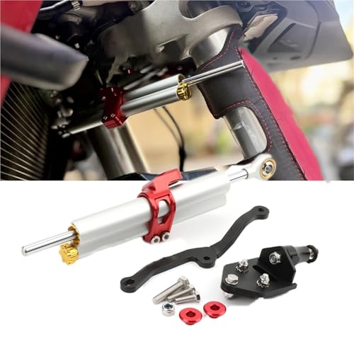 Kit support amortisseur direction alu CNC argent pour Ducati Multistrada V2