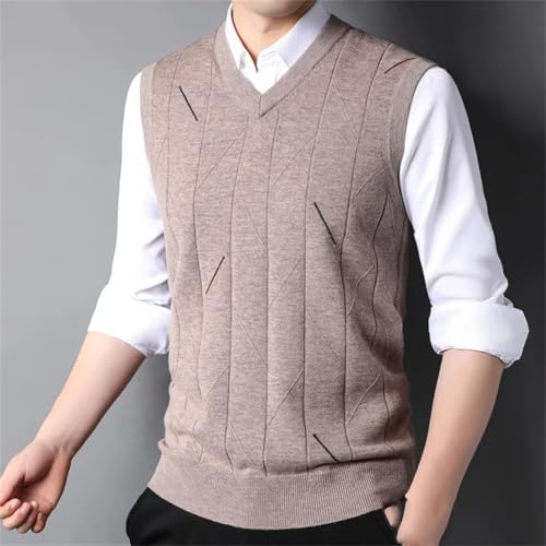 Men's Spring Slim Fit Vest Knit Pullover Sleeveless Casual Thick Warm Pullover Sweater Tops2