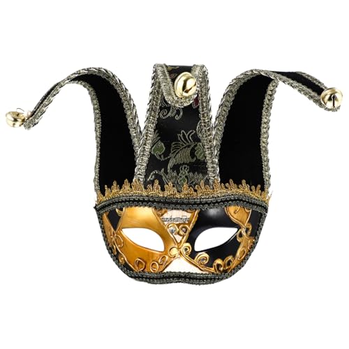Masque vénitien noir homme accessoire confortable pour mascarade