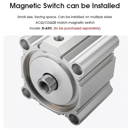 Cylindre mince CDQ2B haute précision à double effet alésage 50mm pour machine CNC - 3