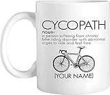 ROSARAN Cycopath Personalized Coffee Mug, Funny Gift Idea For Cycling Lover, Sport Gift Ceramic Mug...