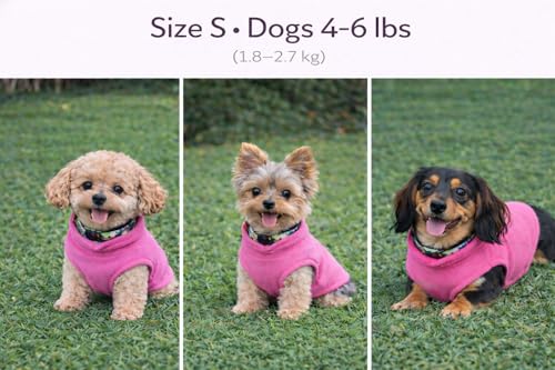 Image of JACKO & CO - Fleece Vest Dog Sweater with Leash Ring - Soft, Warm & Lightweight Pullover Coat for Small & Medium Dogs, Puppies & Cats - Cozy Fall /Winter /Spring Pet Jacket (Pink, Small 4-6lbs)