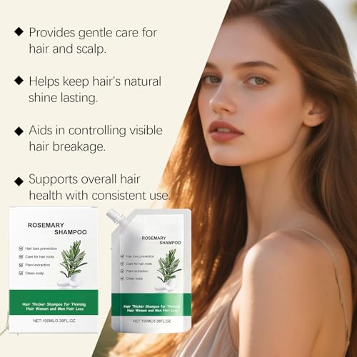 Organic Rosemary Hair Growth Shampoo for Thinning Hair,Anti Hair Loss Treatment for Women&Men,Shampoo for Oily&Itchy Scalp,Nourishing and Strengthening for All Hair Types,Enriched with Rosemary Oil - Image 6