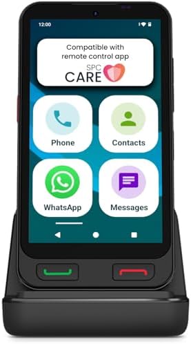 SPC Zeus 2 + Case | Senior smartphone compatible with app manage...