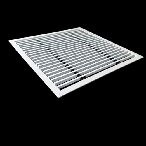 Image of Aluminium Powder Coated liner Grill, Grill for duct,ac jali, hvac, ventilation grill, home grill, ac louver grill,Return Air Grill for Wall, Sidewall and Ceiling (WHITE, 12 inch*12 inch)