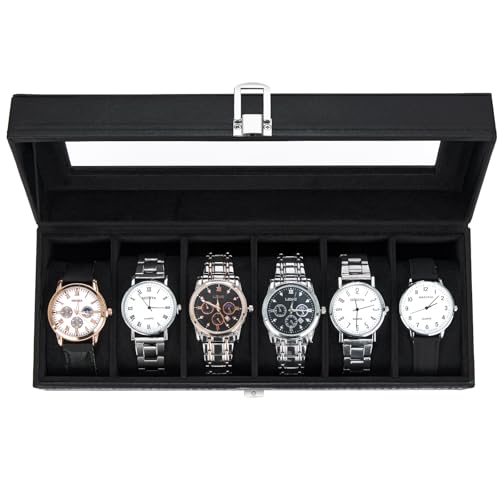 Ohuhu Caja Relojes 6 Compartimentos
