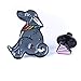 Produktbild Vektenxi Premium Qualität Cartoon Hund Brosche Emaille Denim Rucksack Tier Abzeichen Einfache Schmuck, grau
