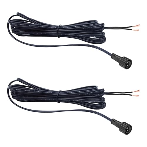 Leloco 2 Stück IP44 Wasserdichtes Solar Kabel 3.0m - Verlängerungskabel für Solarpanel, Gartenbeleuchtung, Lichterketten & PV Anlagen