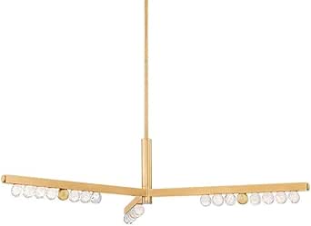 Corbett Lighting 382-50-VB Annecy - 111W 3 LED Chandelier in Modern Style-11 Inches Tall and 50.5 Inches Wide