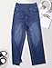 DLOODA Women's Wide Leg Jeans High Waisted Stretchy Denim Pants Elastic Waist Pull On Sweatpant Jeans Trendy Baggy Loose Medium Blue
