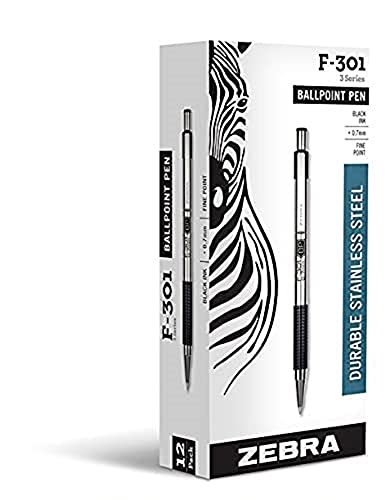 Zebra F-301 stylo bille en métal premium durable pour une écriture fluide et élégante au bureau