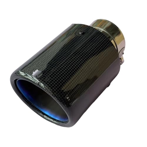 Tuyau d'échappement voiture carbone bleu 60mm pour remplacer un embout rouillé
