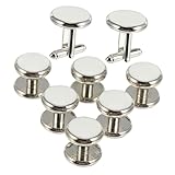 TOPPERFUN Mancuernillas Para Camisa Hombre De Botones Redondos Clásicos Francés Para Camisas De Hombre