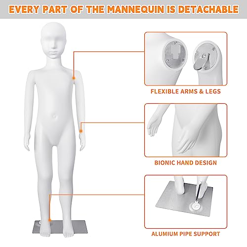 Yumhome 116001 Yunhome Kids Dress Form Child Mannequin Full Body Sewing Manikin 43.3 Inch Poseable Mannequin thumb #3