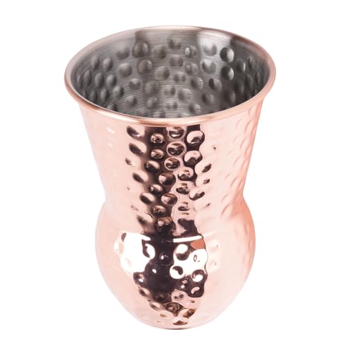 Taza Martillada Elegante Oro Rosa Taza de Acero Inoxidable de 400 Ml con Acabado de Lujo 6