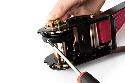 SPIDER SLACKLINE SAS04 - Guides en Plastique pour entretoises à cliquet fru Longline 25 mm. Composés de 4 pièces en Demi-Lune + 4 vis. A Visser soi-même avec Un Tournevis cruciforme Cover