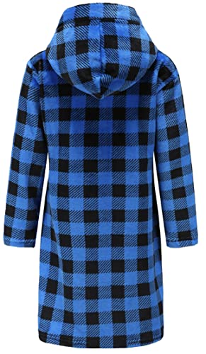 Image of Girls Fleece Hooded Robes Kids Warm Bath Robe for Girls Soft Fuzzy Bathrobe