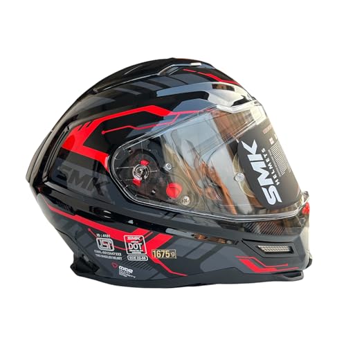 Image of SMK Agnar TEKTRON Full Face Dual Visor Helmet, ISI, DOT & ECE 22.06 Certified, Pinlock 30 Insert