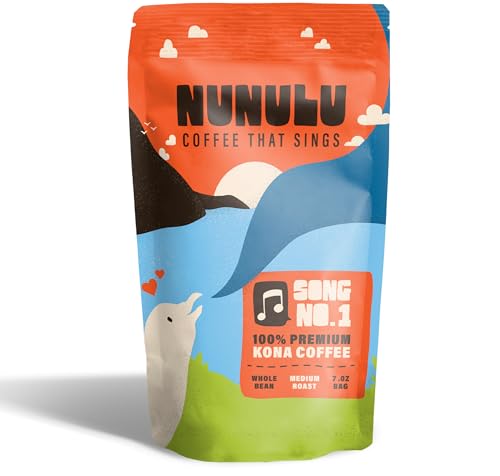 Nunulu Coffee That Sings - 100% Kona Whole Bean Coffee - Medium Roast...
