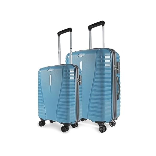 Aristocrat Air Pro Trolley Bag Set of 2 Polypropylene Spinner Wheels Hard Luggage (55Cm and 66Cm) | Cabin and Medium Check-in Luggage | Secured Combination Lock | Cross Teal | Unisex