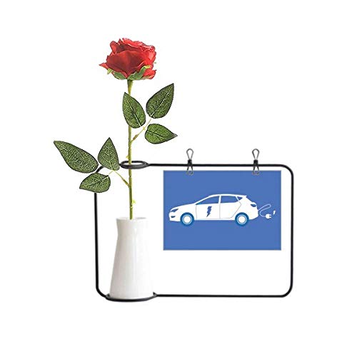 Beauty Gift Vehículos de energía enchufe proteger el medio ambiente rosa artificial flor colgante jarrones decoración botella