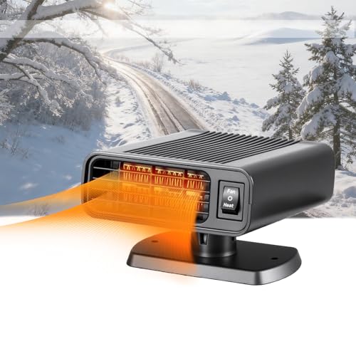 12V Car Heater - Portable Car Heater, 2 in1 Fast Heating and Cooling Heaters that Plugs into Cigarette Lighter, Fast Heating Defogger Demister for Cars