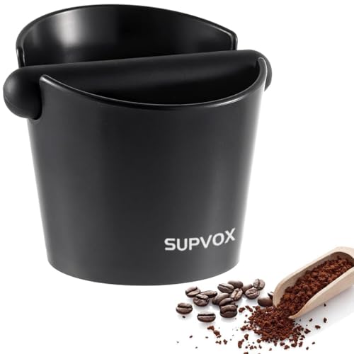 Image of Supvox Espresso Knock Box Coffee Grounds Collection Box Coffee Grounds Coffee Knock Box Coffee Grounds Knock Box with Knocking Bar Espresso Knock Box Espresso Machine Accessories