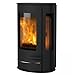 Produktbild Lotus LO-468 Liva 8G Kaminofen Schwarz/Glas, Rauchabgang hinten_off / A