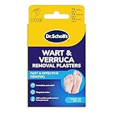 Dr. Scholl's Wart and Verruca Removal Plasters, Pack of 21, Fast and Effective Verruca Treatment and Wart Remover, Immediate Pain Relief, Washproof Plasters
