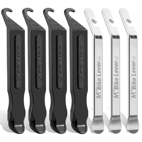 Premium Bicycle Tire Lever Tyre Spoon Iron Changing Tool, Black*4 and Silver*3 - Bild 3 von 34
