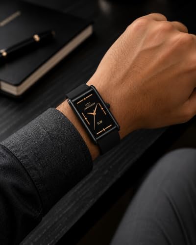 Image of CHARLIEKEEN Slim Rectangular Mens Analog Watch
