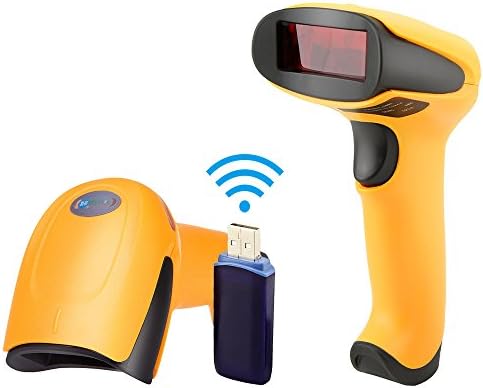 NETUM Wireless Barcode Scanner, Laser Portable Barcode Reader Handhold Bar Code Scanner with USB Receiver for Warehouse, Store, Supermarket