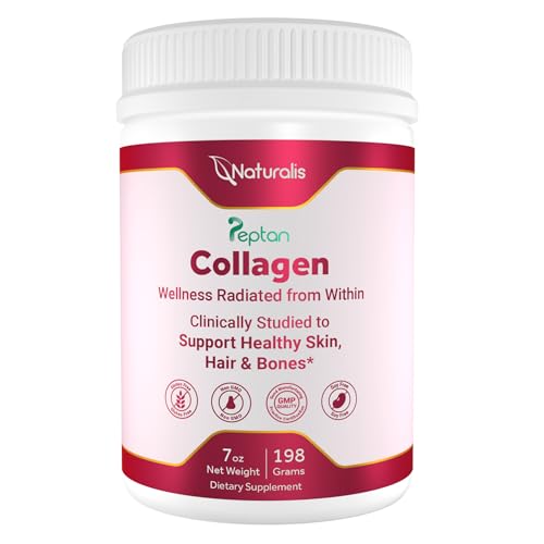 Image of Naturalis Collagen Peptides Powder (7oz) | Healthy Skin, Hair & Bones* | Peptan Grass-Fed Collagen Peptides, Made with Pure Ingredients. Odorless, Flavorless, and Fast Dissolving for Daily Use.*