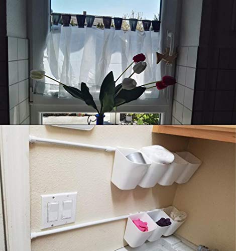 Kxlife Small Spring Tension Curtain Rod, Round Spring Tension Rod 28 To 48 Inches (Black-2 Pack) #TOP2