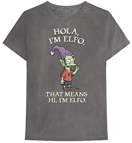 Disenchantment 'Hola I'm Elfo' (Grey) T-Shirt (Large)