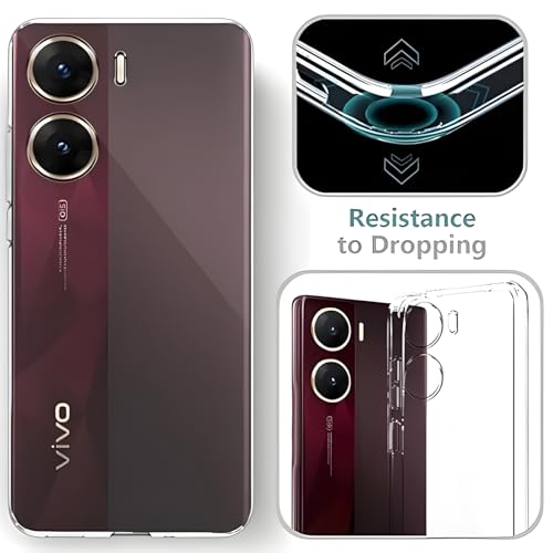 Image of Lifetime Anti-Yellow Clear Back Cover Case for Vivo V29e (Sleek Crystal Hard Back | Shockproof Protection with Camera Protection)
