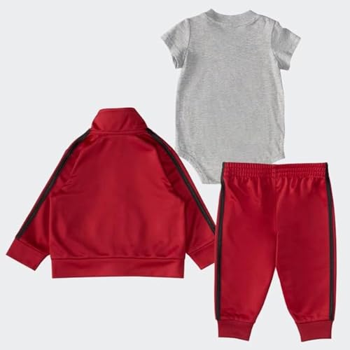 adidas Three-Piece Bodyshirt Tricot Set Kids', Red, Size 9MO2